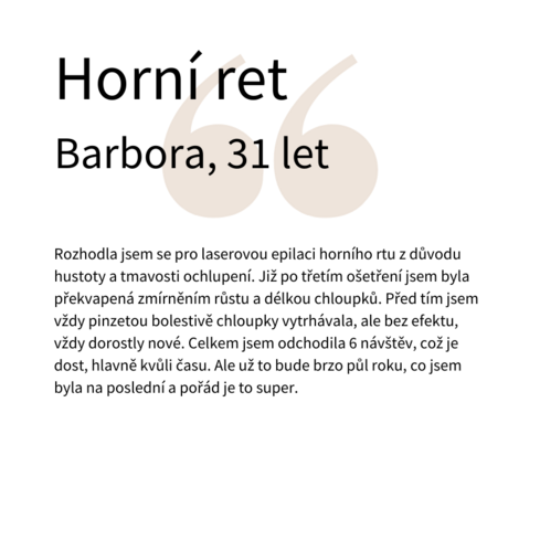 Horní ret, Barbora 31 let
