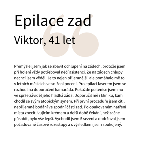 Epilace zad, Viktor, 41 let