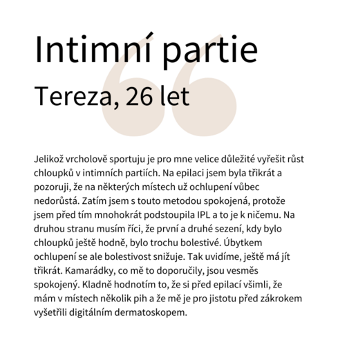 Intimní partie, Tereza, 26 let